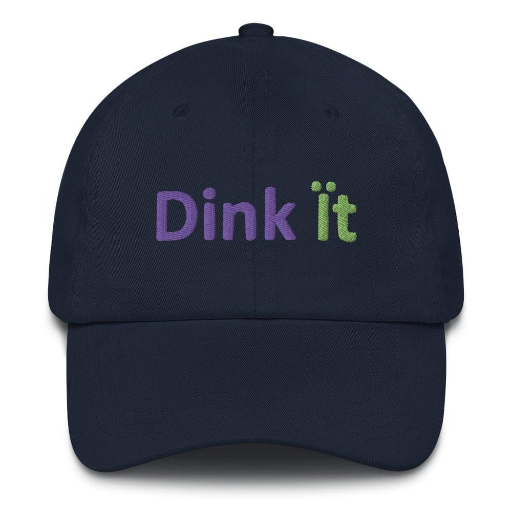 Navy dad hat purple and green Dink it