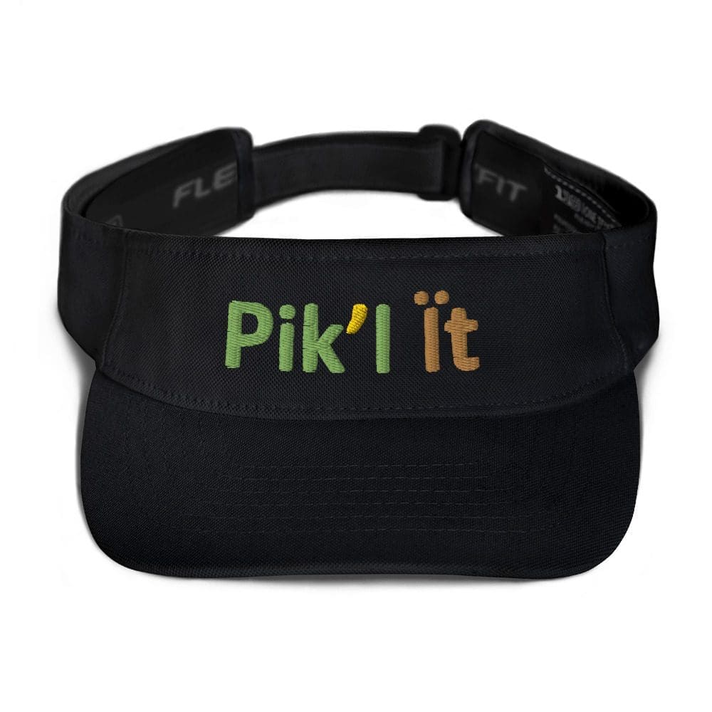 Black visor with "Pik'l it" embroidery.