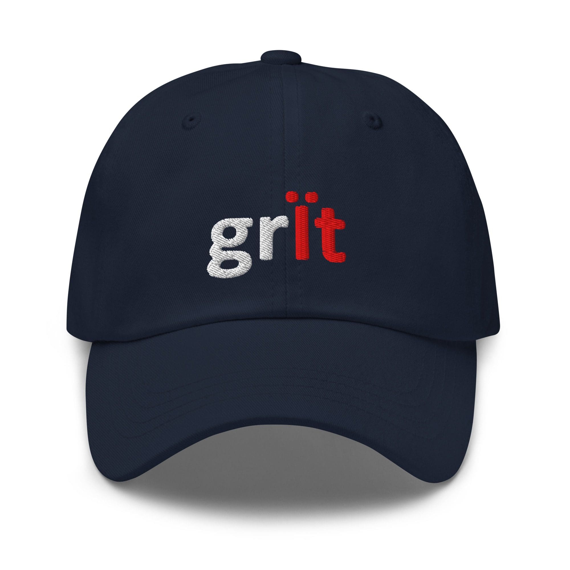 Navy baseball cap with "grit" embroidery