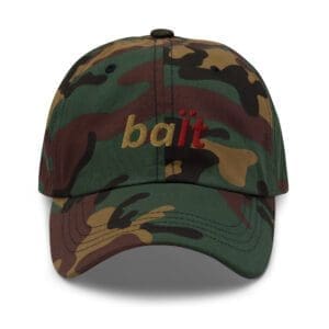 Camo baseball cap with embroidered logo
