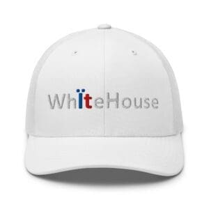 Close-up of cap top with partial logo